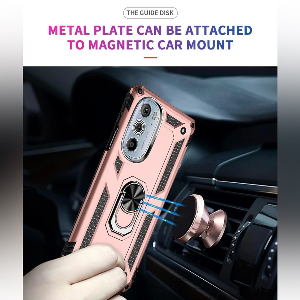 NWT Moto Edge 30 Plus 2022 Case with screen protector, rose gold - Picture 3 of 7